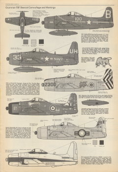 Warpaint F8F Bearcat - рисунок Джона Бишопа, 1/72, «Aviation News» Vol.1 No.13 10-23 ноябрь 1972